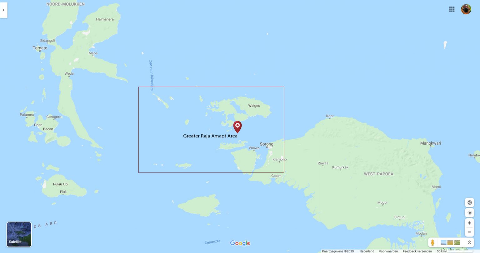 raja ampat islands indonesia map